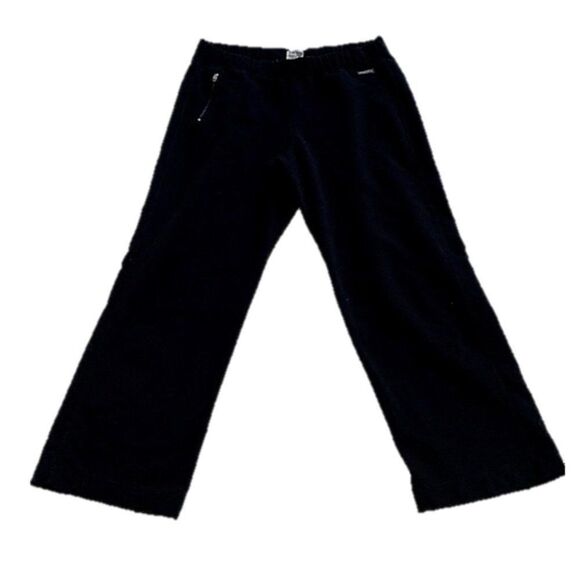 Athleta Black Cropped Yoga Track Active Pants - Picture 1 of 5